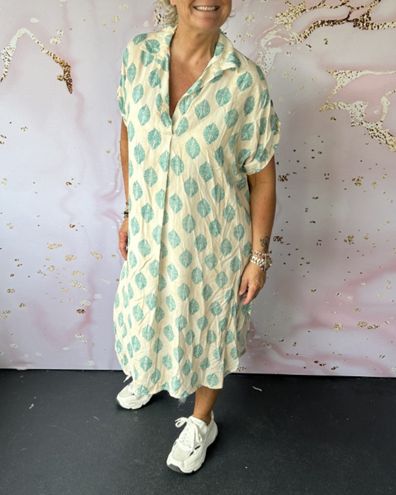 Davina - Loose shirt dress with short sleeves