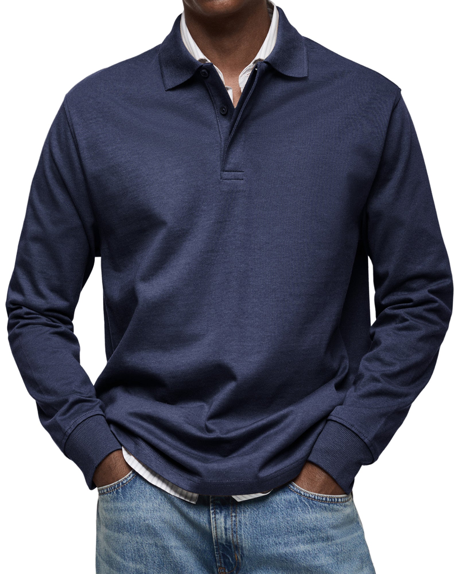 Olivier™ - Polo De Luxe À Manches Longues Pour Homme