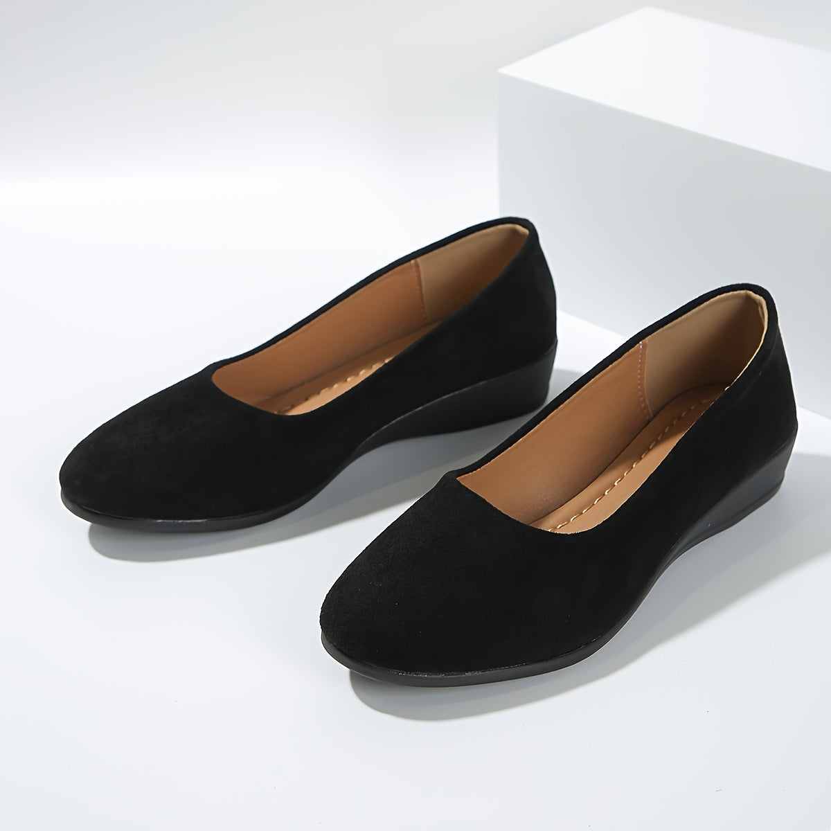 Kaelinne - Chic and Comfortable Wedge Heeled Ballet Flats