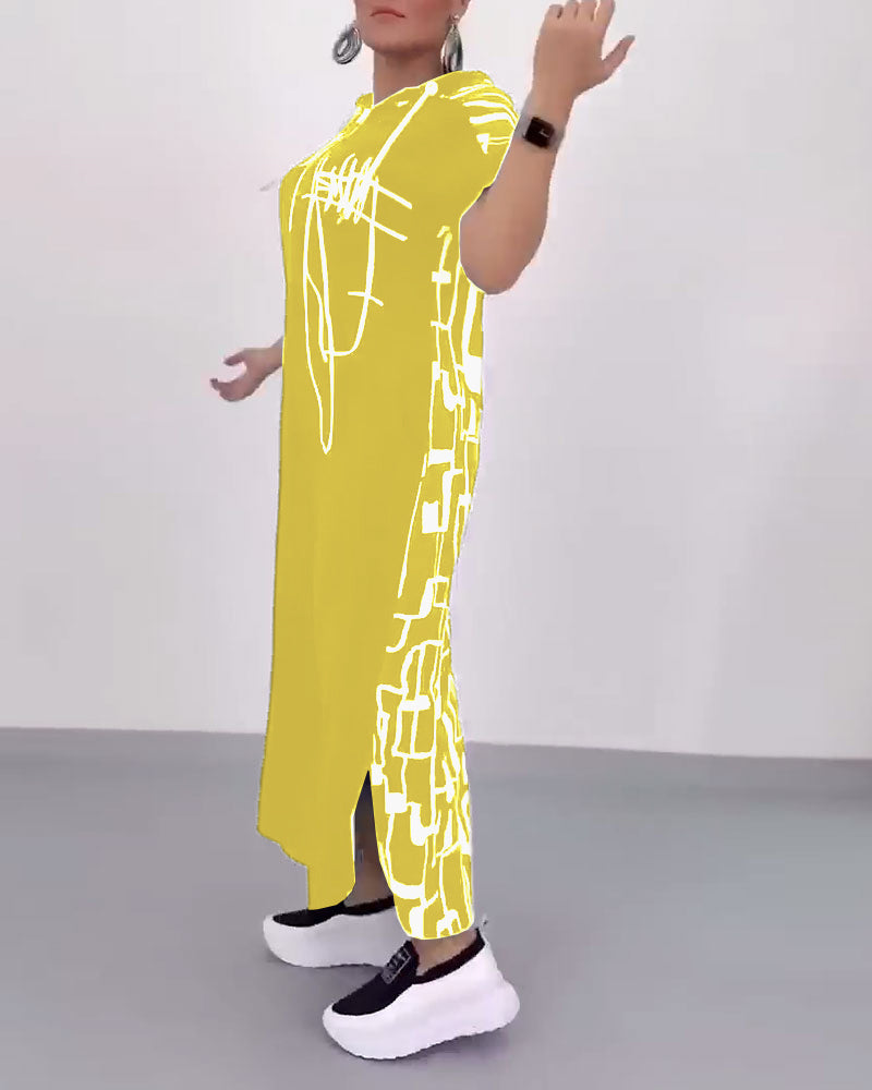 Ilana - Maxi Contrast Zipper Dress