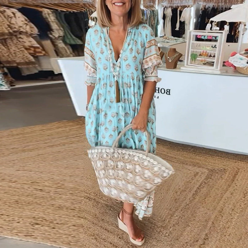 Flavie - Printed Loose Fit Casual Dress