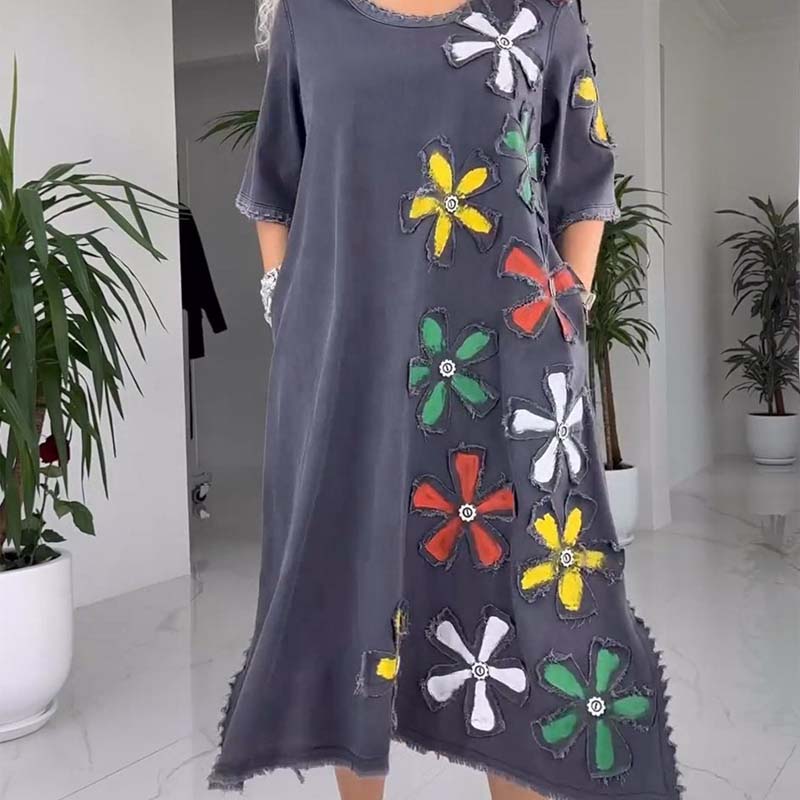 Kalena - Casual dress with round collar