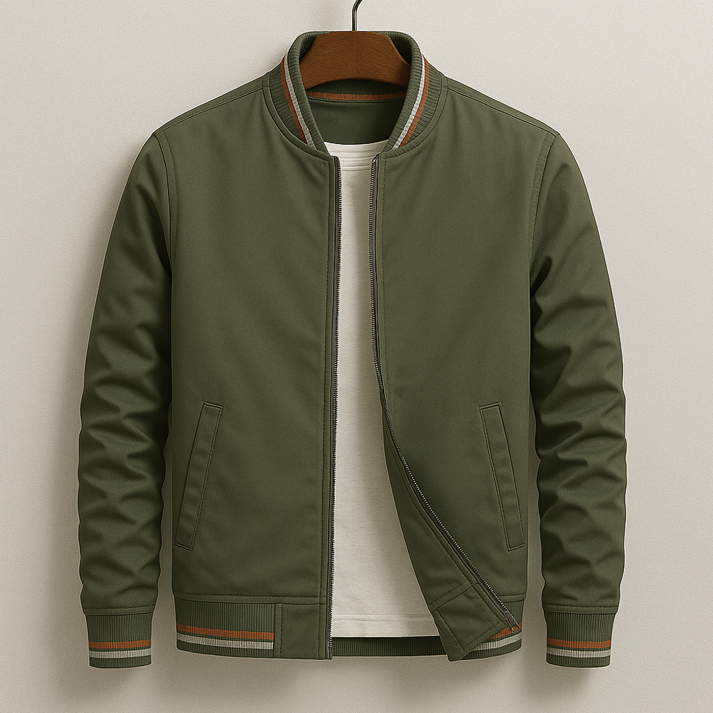 Kevin - Stripe bomber jacket for modern casual style