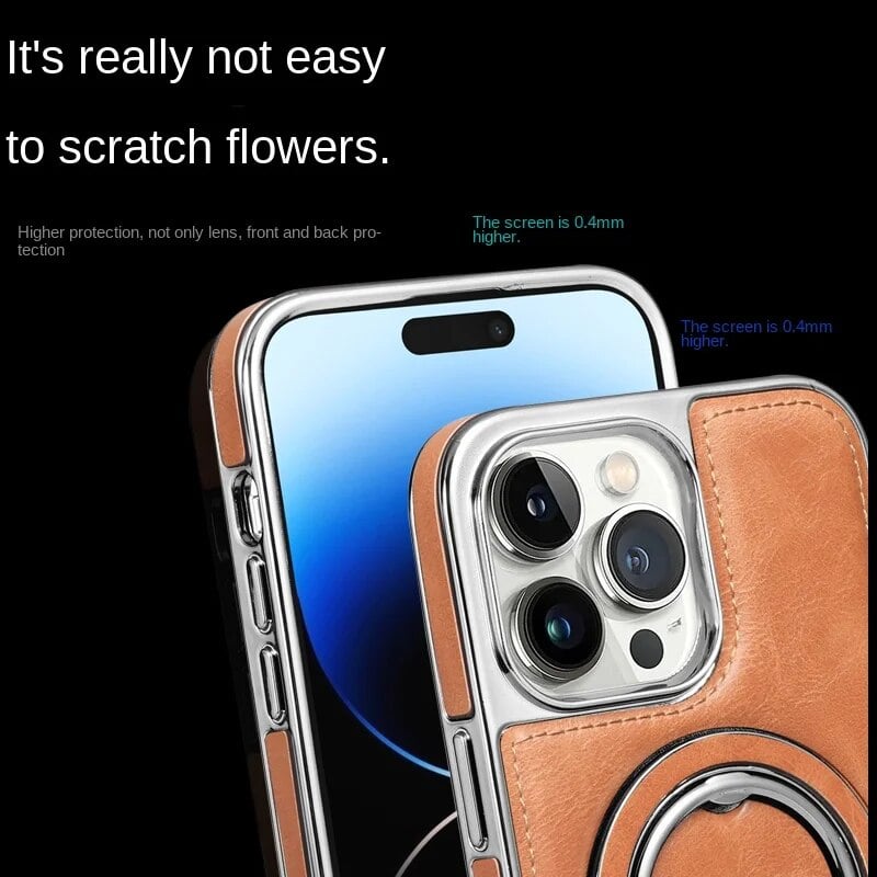 Jalira - Luxurious leather iPhone case with invisible stand