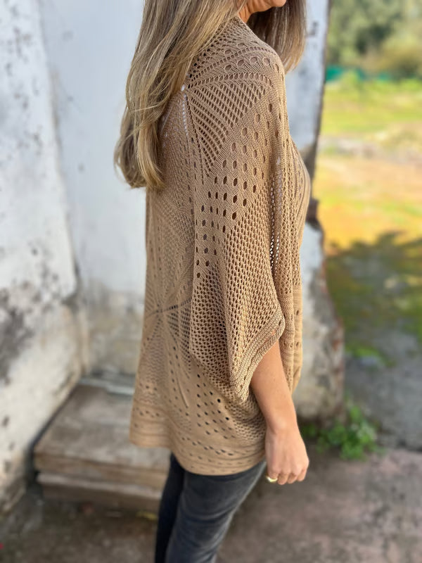 Alithia™ - Hollow half-sleeve cardigan
