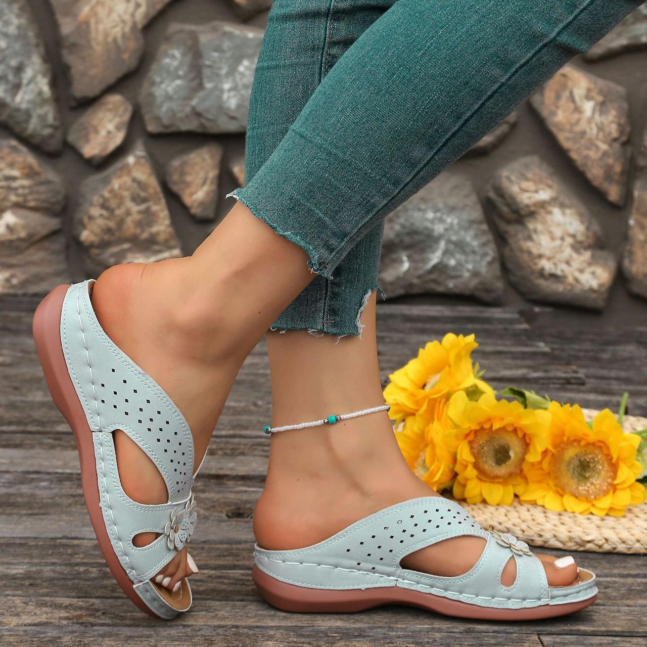 Norabel - Orthopaedic Comfort Wedge Sandals – Stability, Lightness and Natural Posture