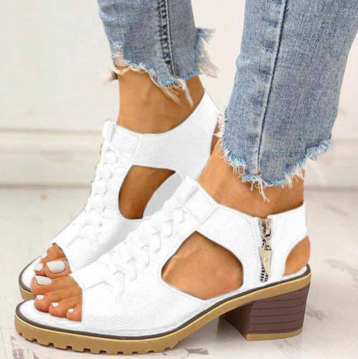 Gwenora - Women's orthopedic block-heel sandals