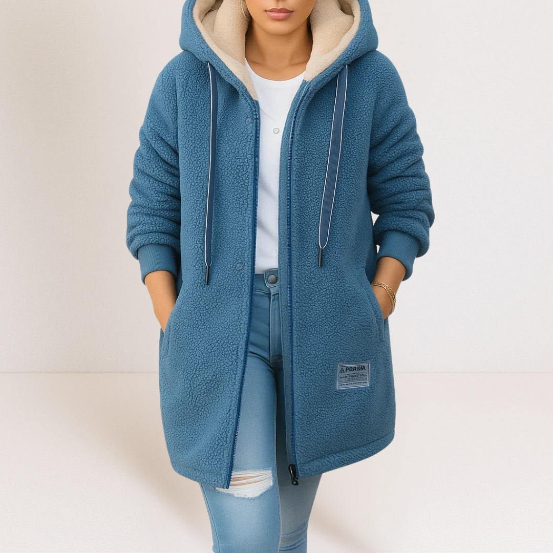 Ravienne - Long Hooded Fleece Jacket for Women