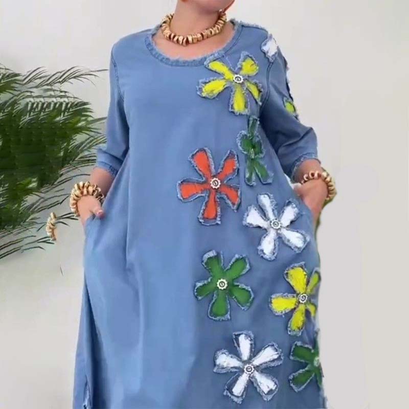 Kalena - Casual dress with round collar