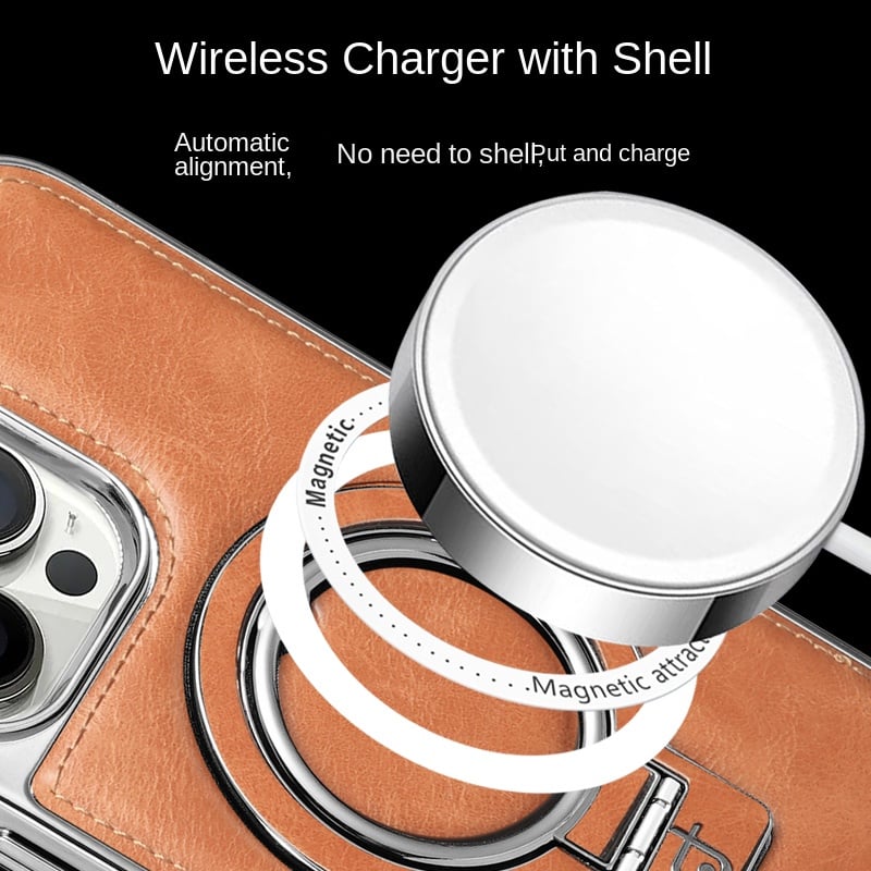 Jalira - Luxurious leather iPhone case with invisible stand