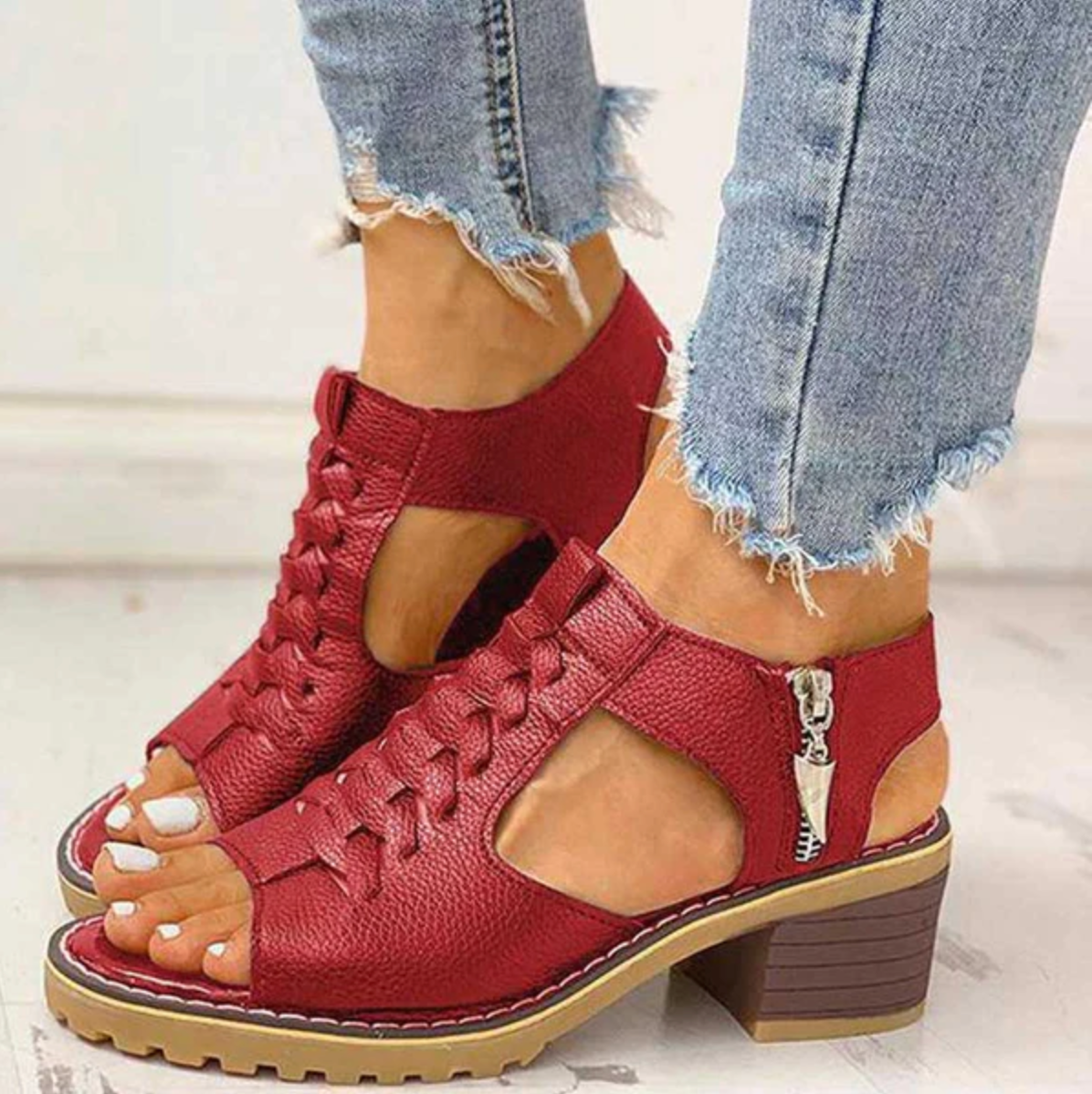 Gwenora - Women's orthopedic block-heel sandals