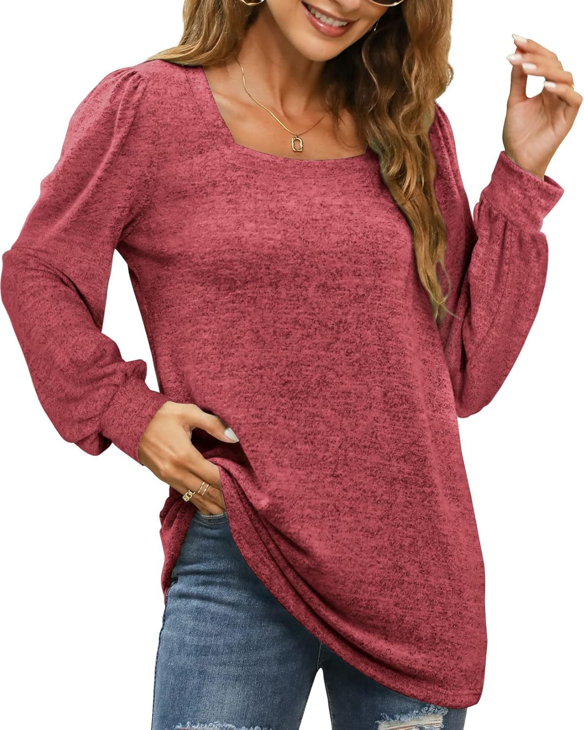 Maëlys™ - Casual top met lange mouwen voor dames