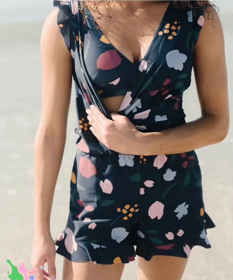 Melisande - Swimsuit with ruffles and integrated bra