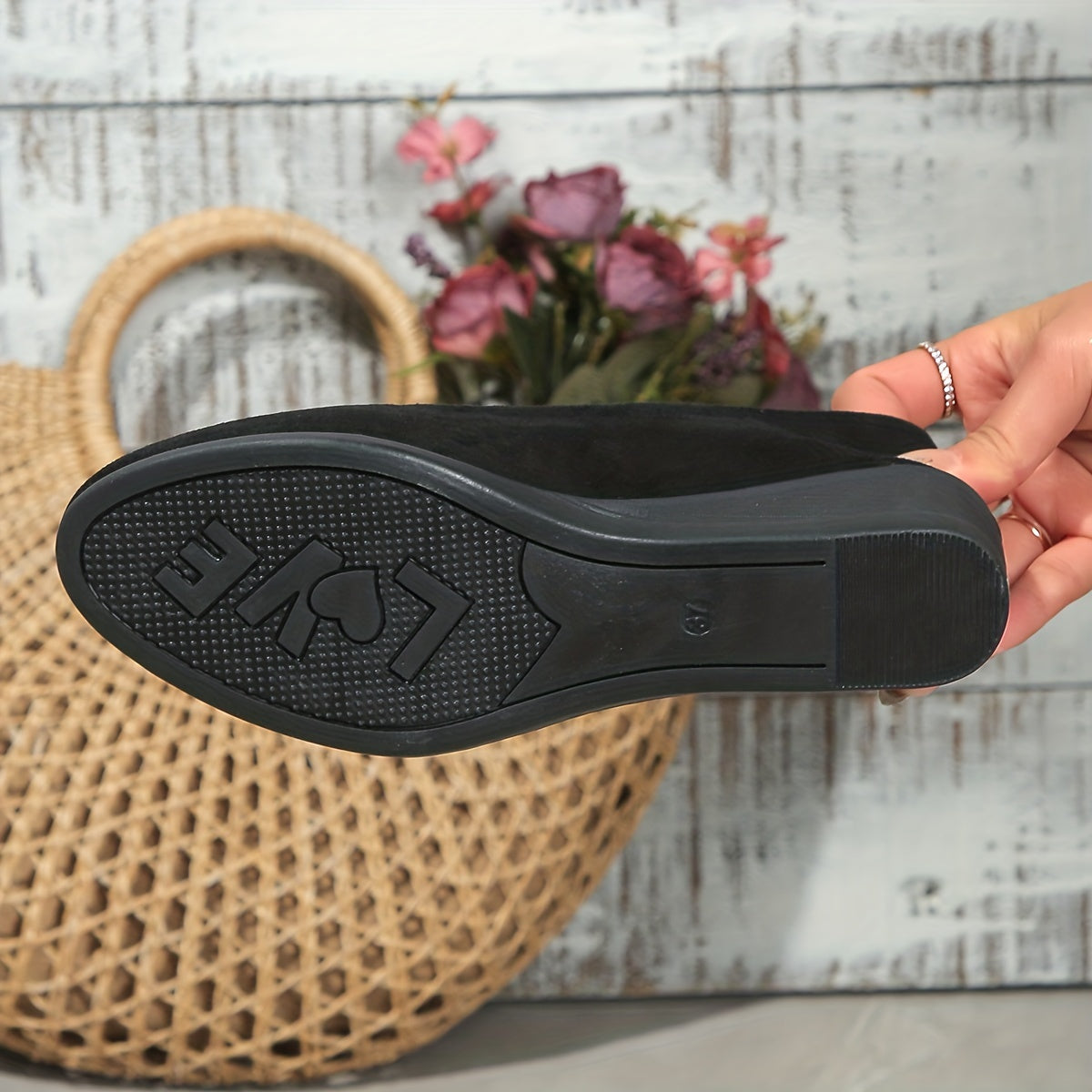 Kaelinne - Chic and Comfortable Wedge Heeled Ballet Flats