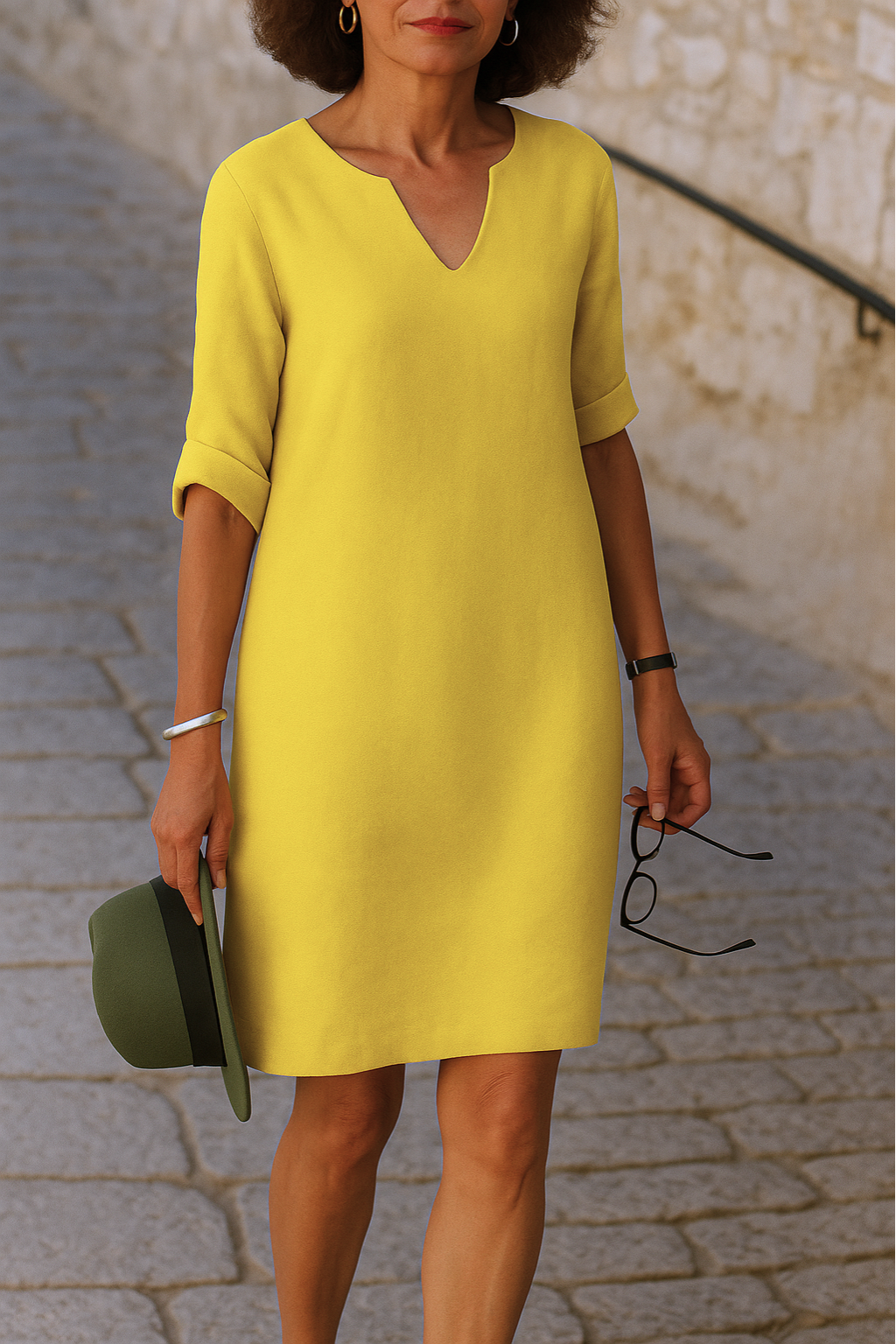 Lunéa - Elegant V-neck dress