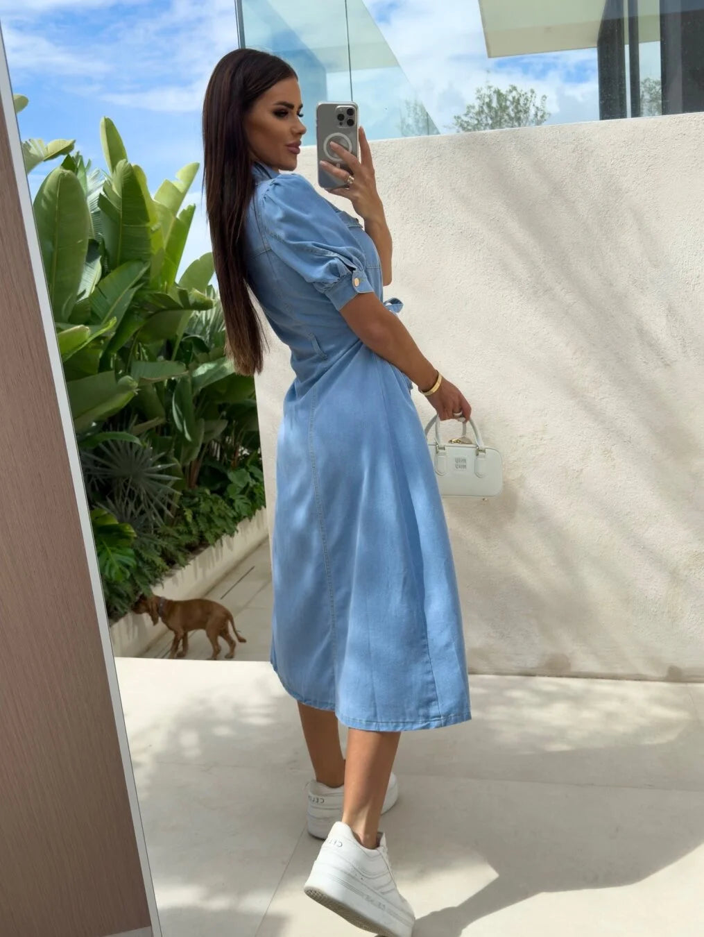 Daphne™ - Sunshine denim dress