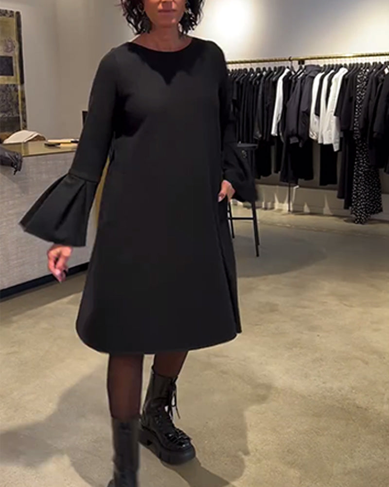 Jovalinne - Casual Flared Sleeve Dress