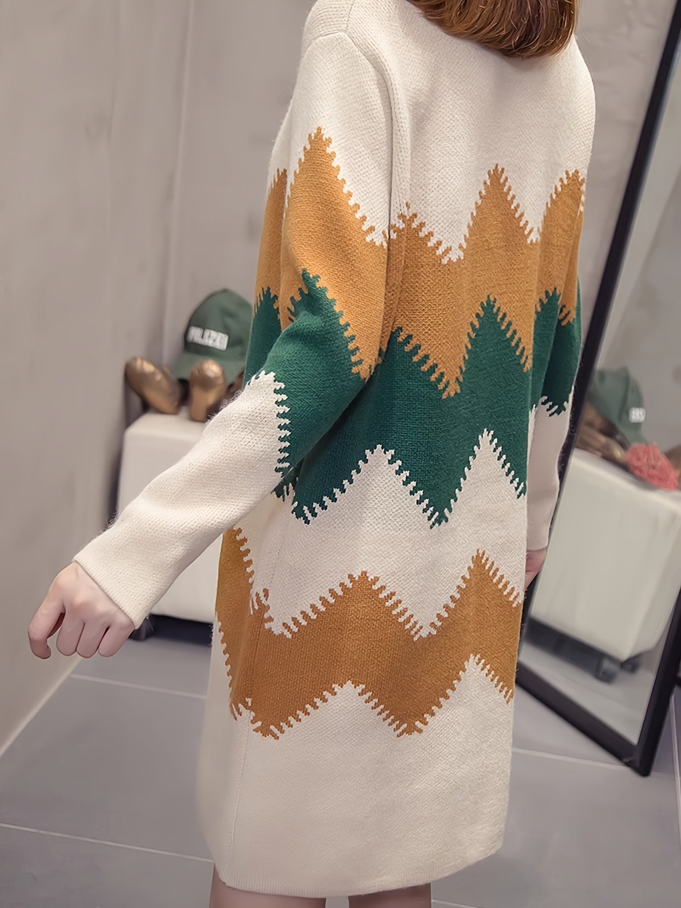Mirabelle - Chic color-block sweater dress for women
