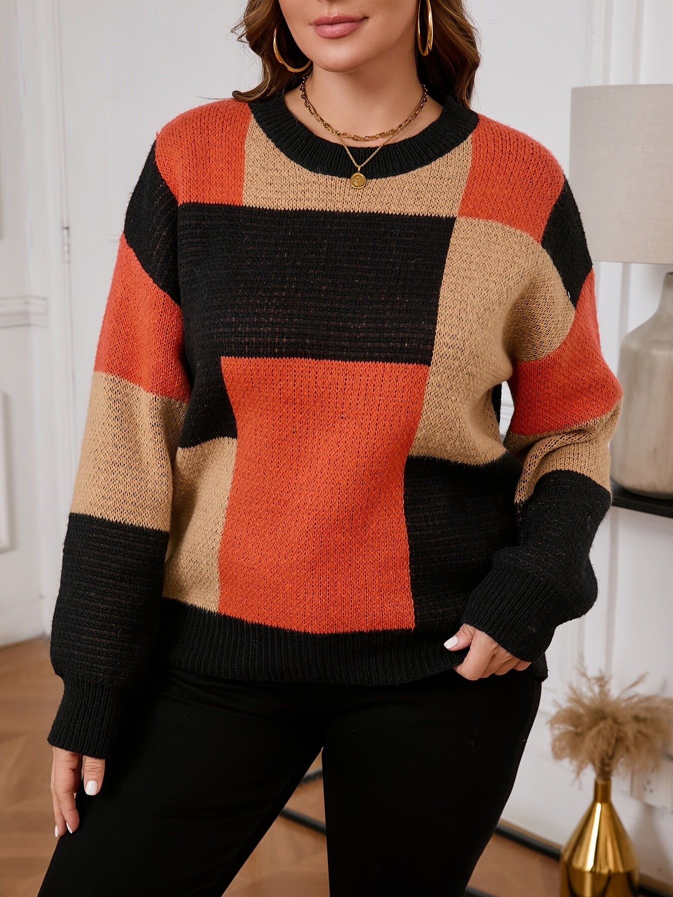 Nicolette - Bicolor Knit Sweater - Elegance and Comfort for Winter