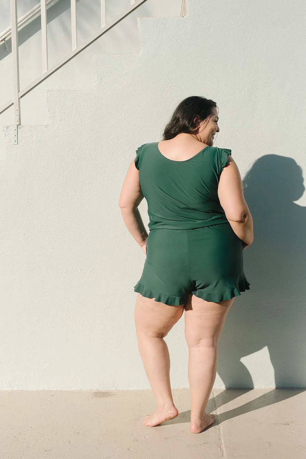 Melisande - Swimsuit with ruffles and integrated bra