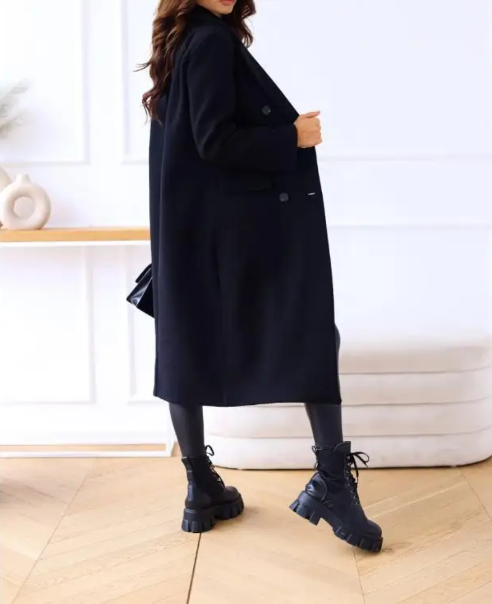 Christabel - Women's Elegant Fitted Long Trenchcoat | Ideal for Autumn/Winter