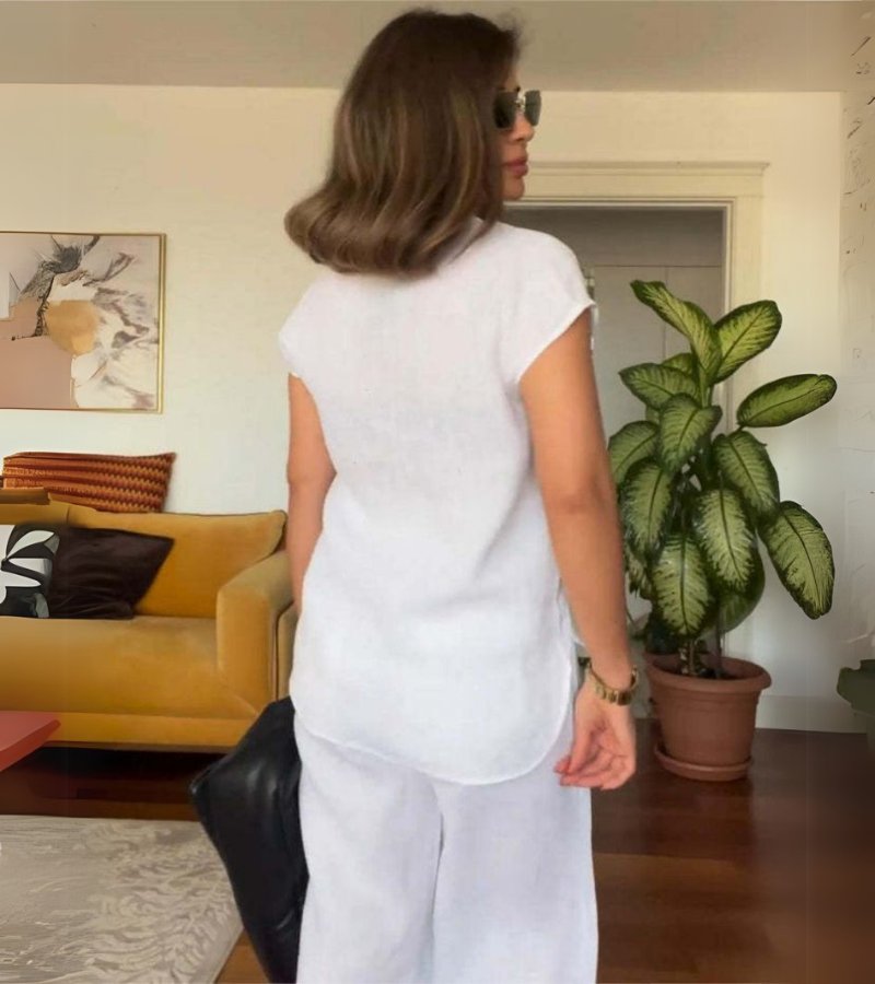 Delina - Two Piece Cotton and Linen Set for a Cool and Elegant Summer