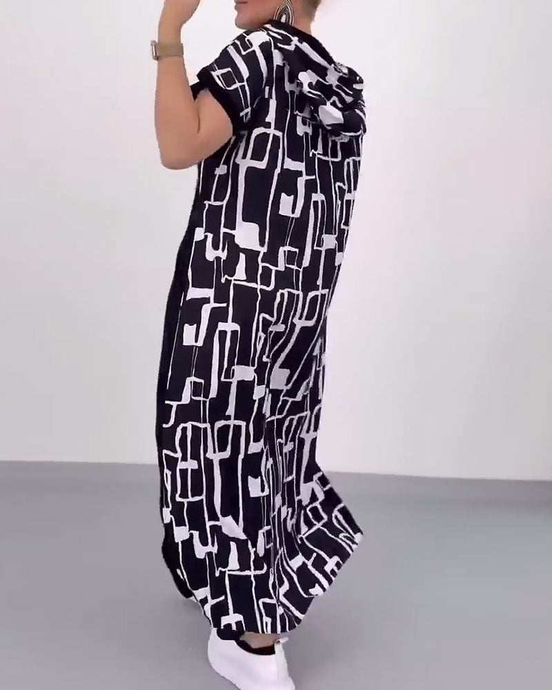 Ilana - Maxi Contrast Zipper Dress