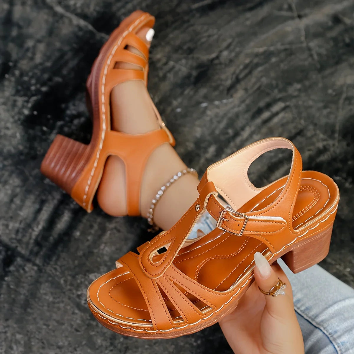 Eliette - Orthopedic Platform Sandals - Retro Elegance and Absolute Comfort