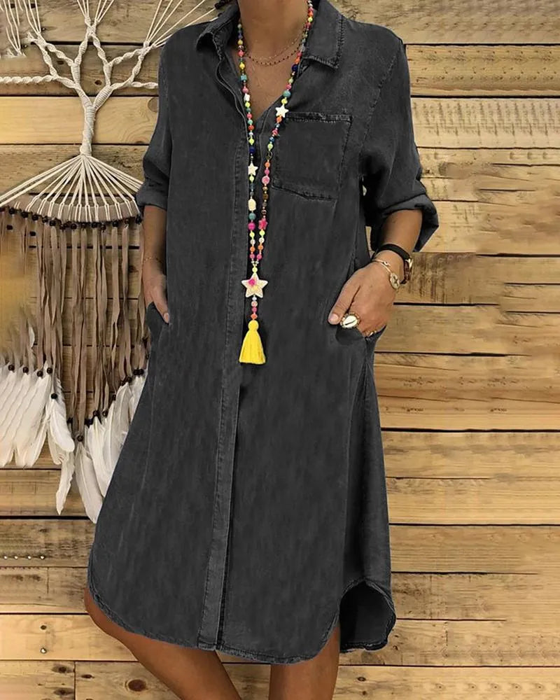 Eleora - Vintage Jean Maxi Dress