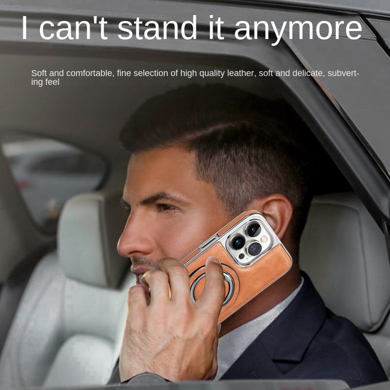 Jalira - Luxurious leather iPhone case with invisible stand