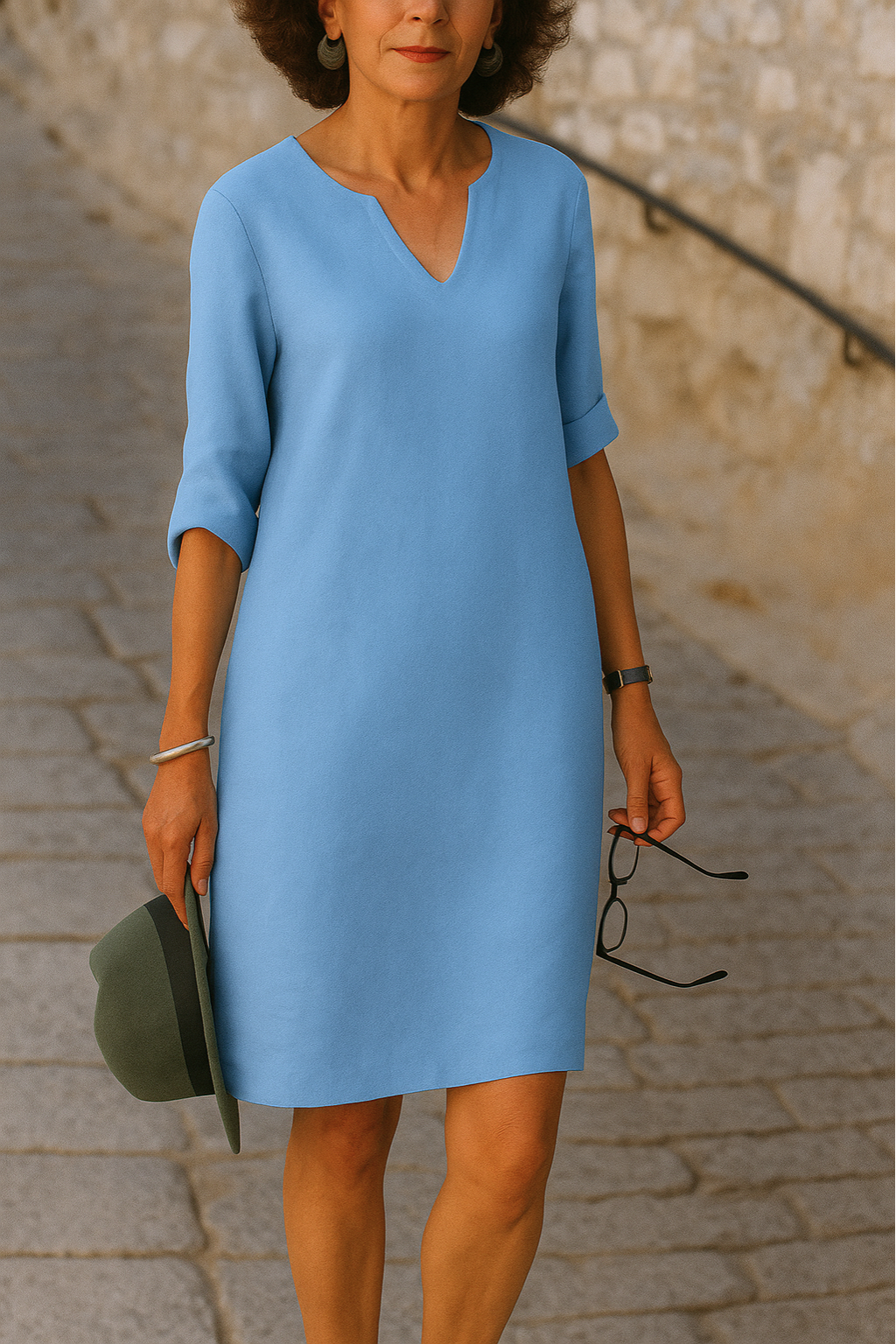 Lunéa - Elegant V-neck dress