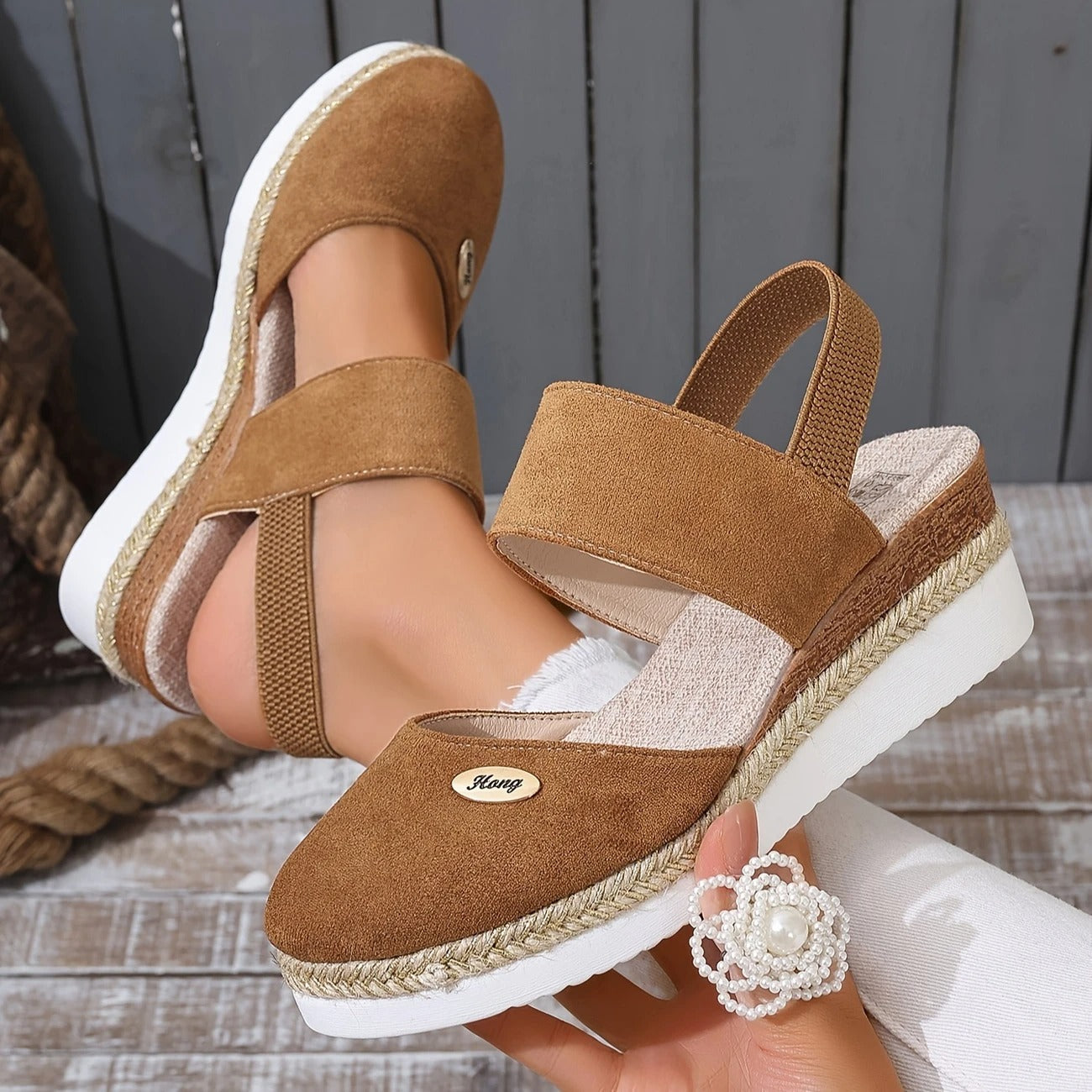Lioraelle - Orthopaedic Sandals with Platform, Ventilated and Casual