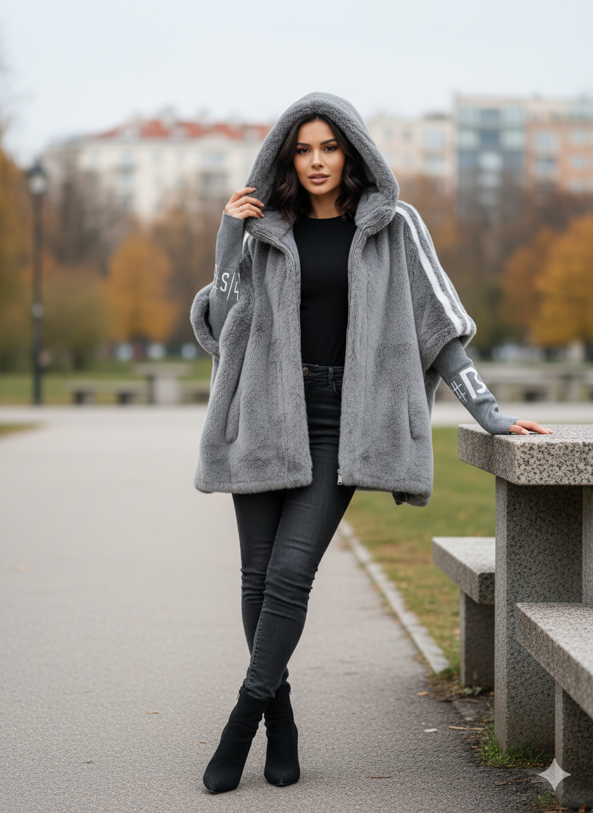 Fioralyn - Women's Hooded Faux Fur Coat
