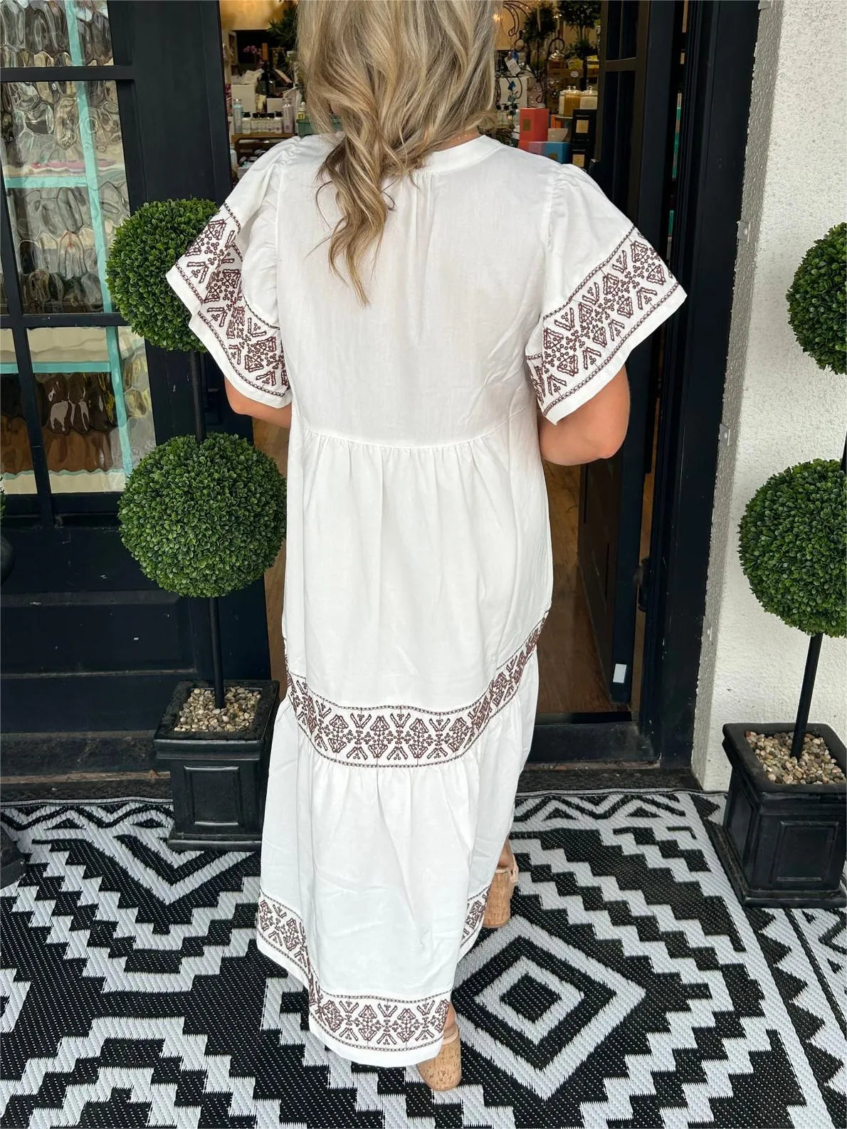 Noéa™ - gúna Bohemian V-mhuineál Maxi