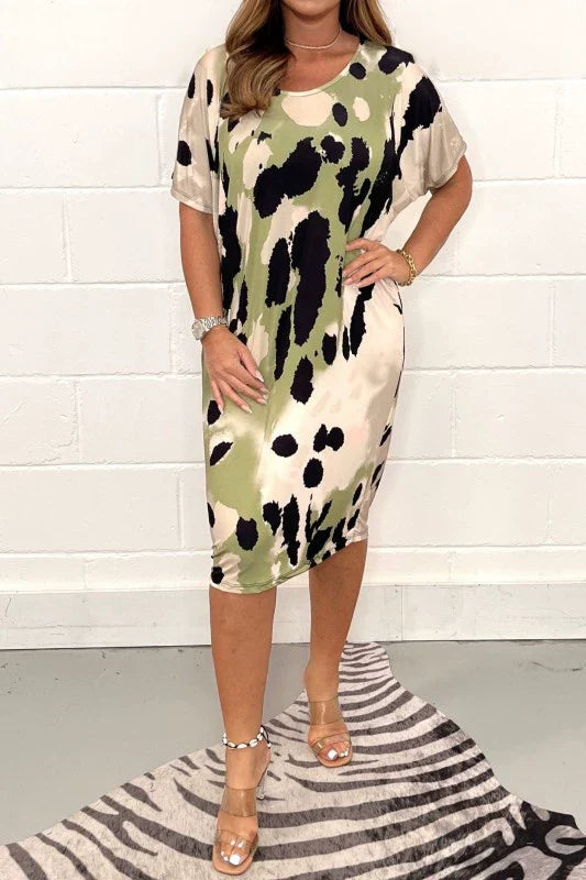 Gúna Ócáideach Flúirseach le Prionta Leopard - Louisa™