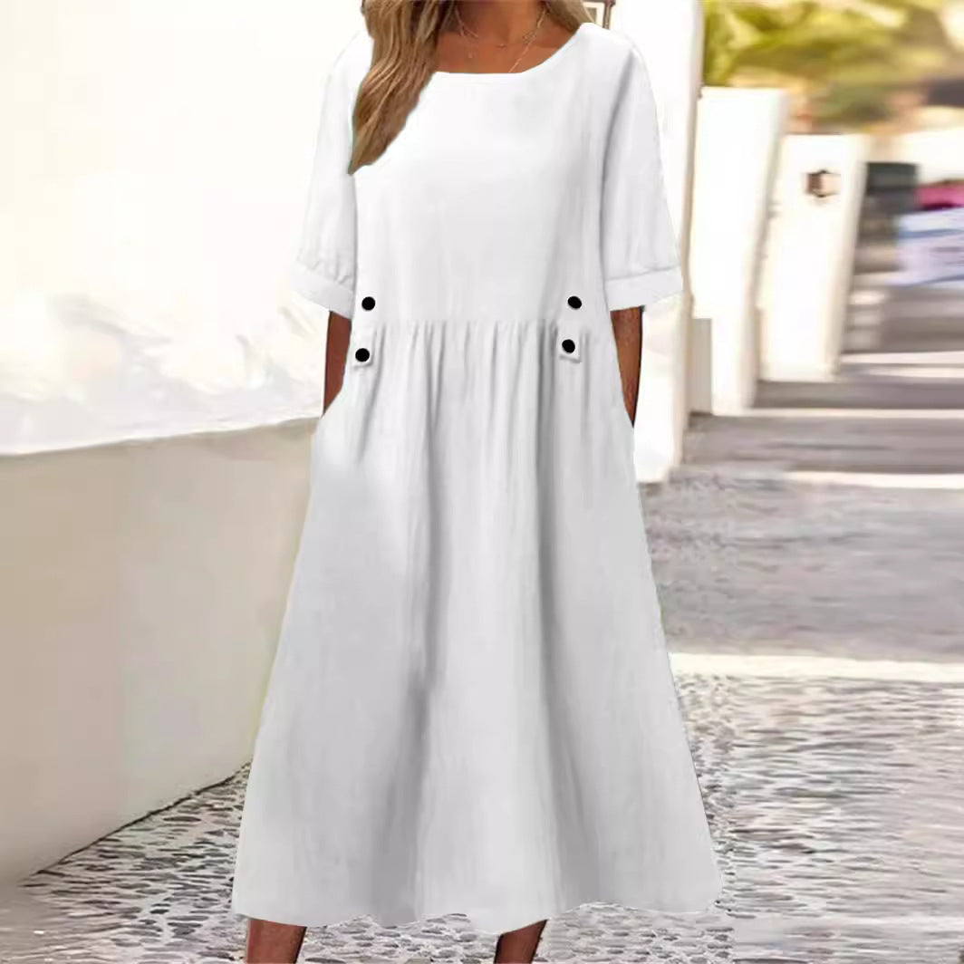 Amaris™ - Elegant and Comfortable Cotton Linen Dress