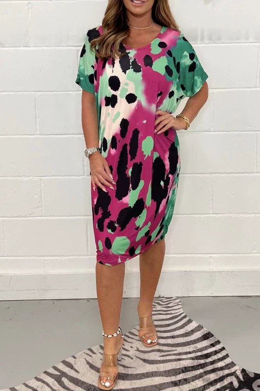 Gúna Ócáideach Flúirseach le Prionta Leopard - Louisa™