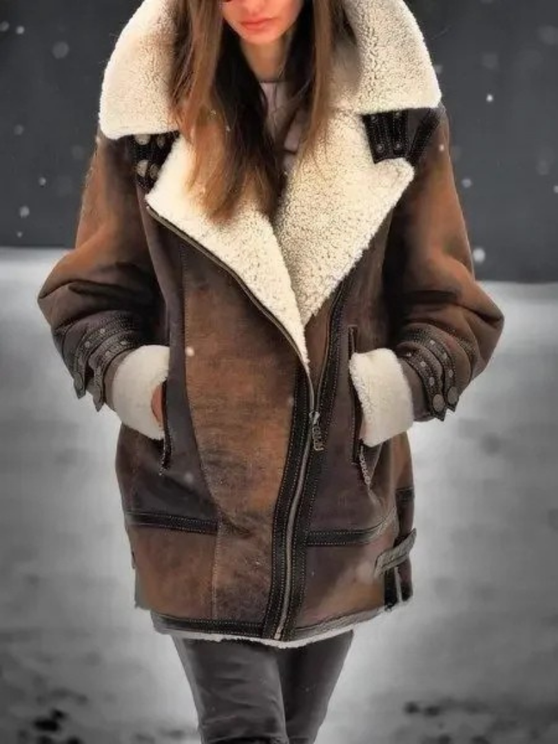 Briseline - Winter Jacket Lined with Faux Leather