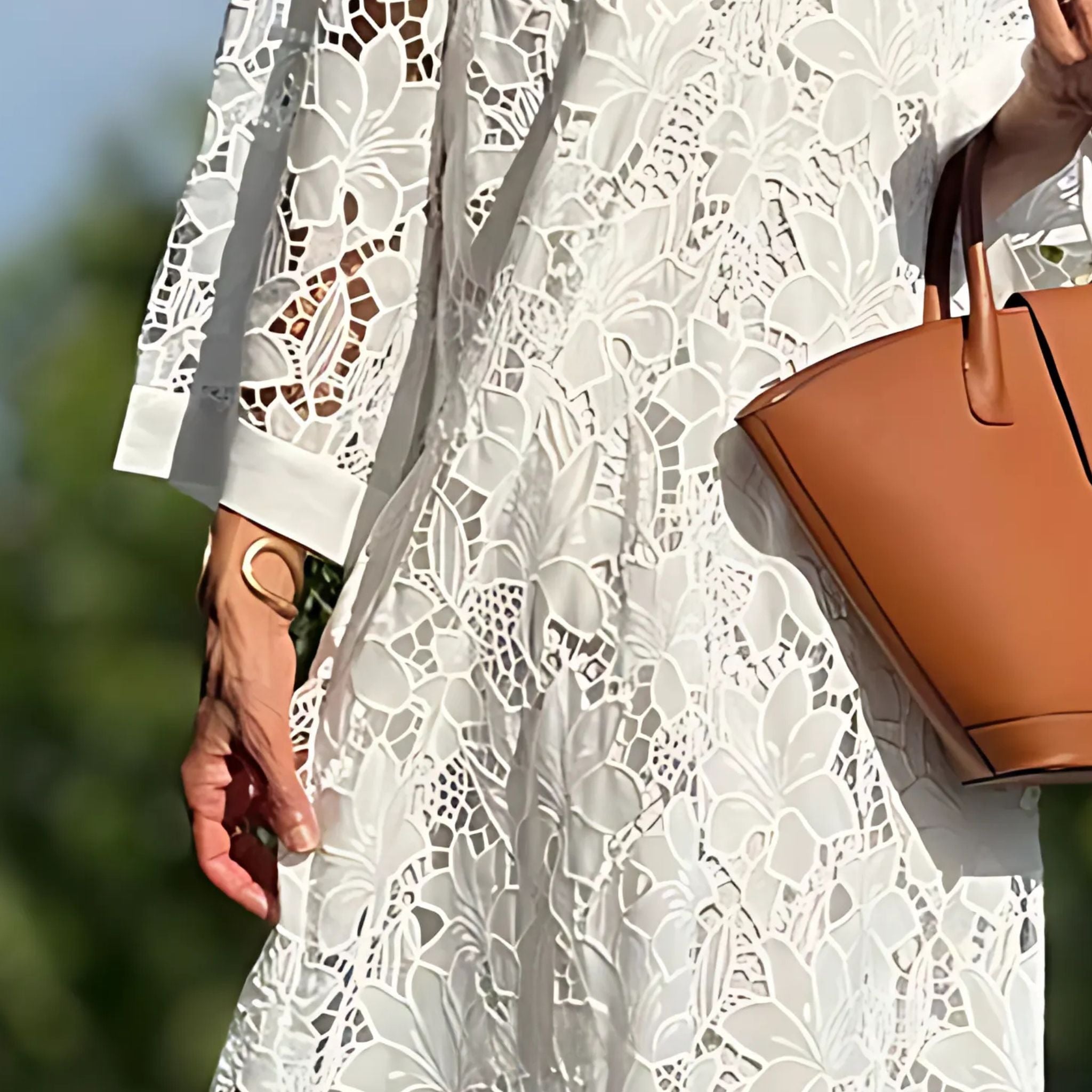 Liv - Embroidered lace dress for women