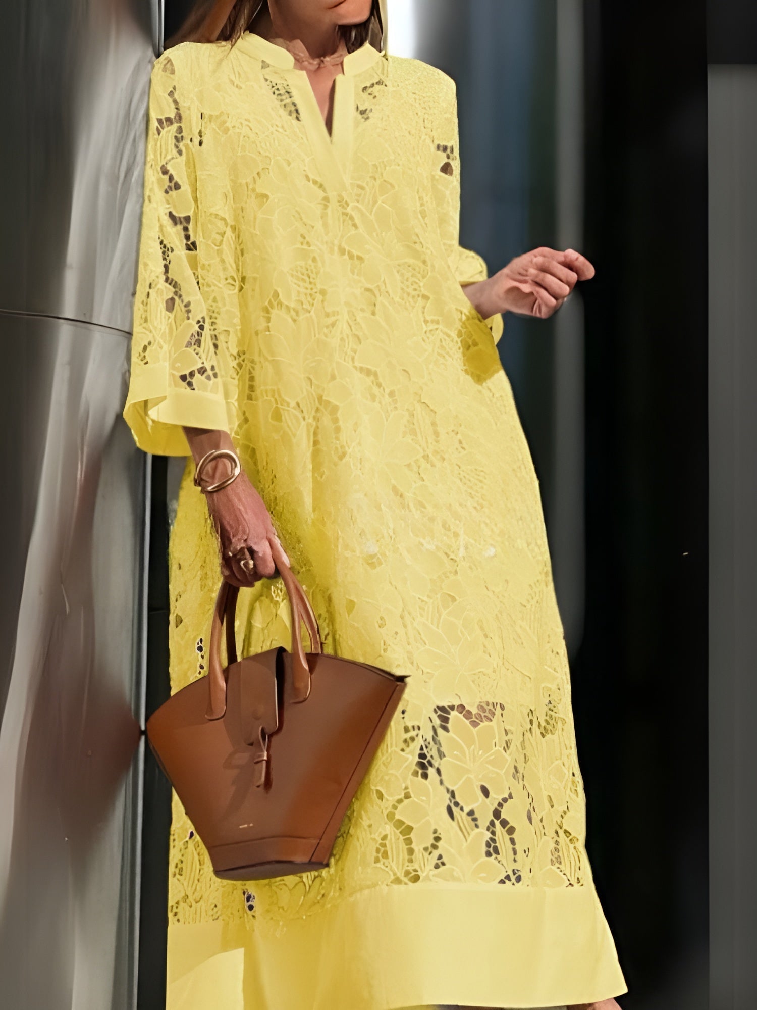 Liv - Embroidered lace dress for women