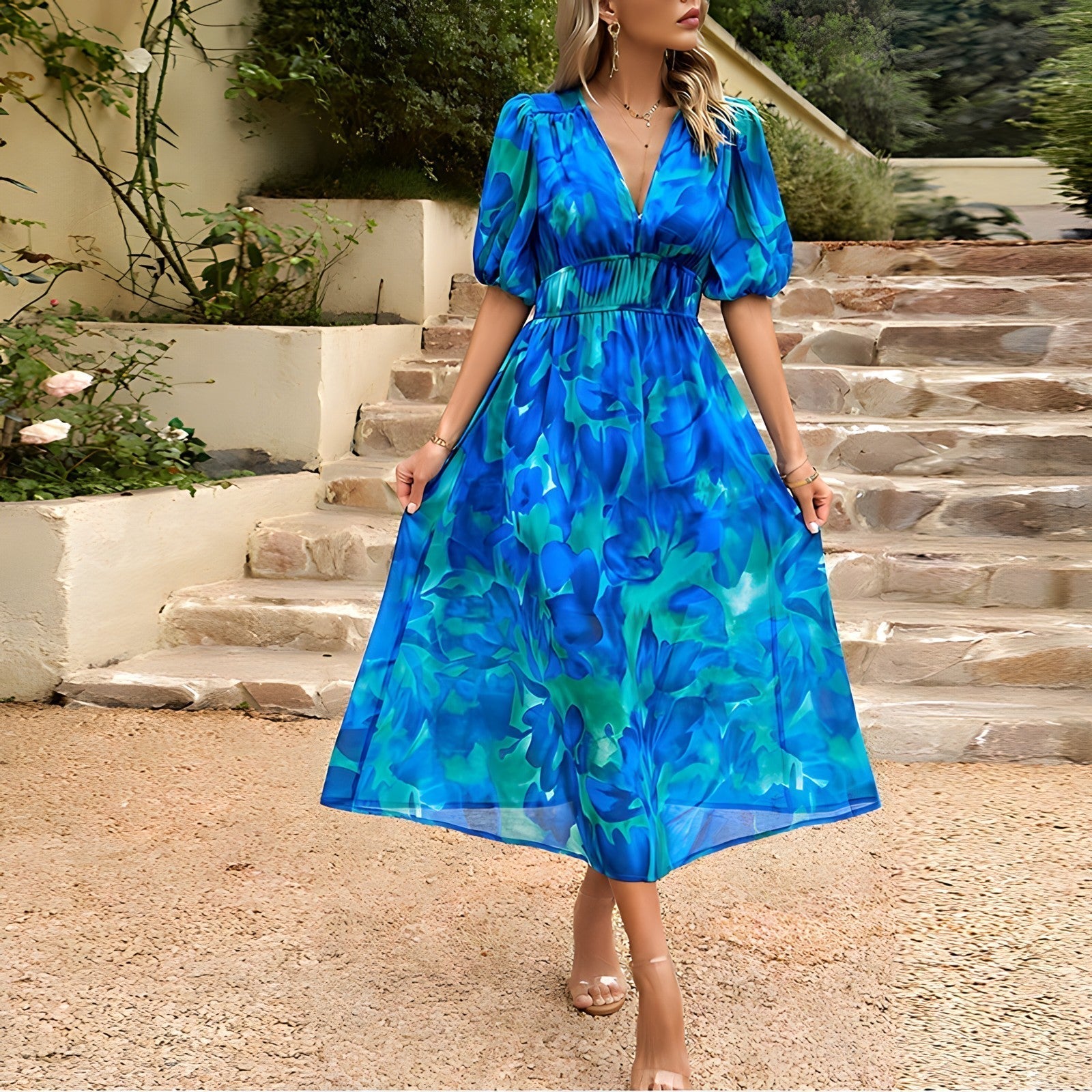 Téa™ - Elegante jurk met V-hals