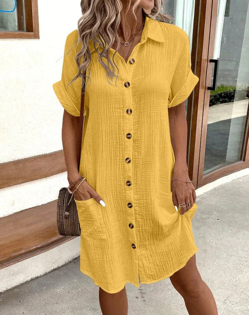 Nerina - Button-down Casual Shirt Dress