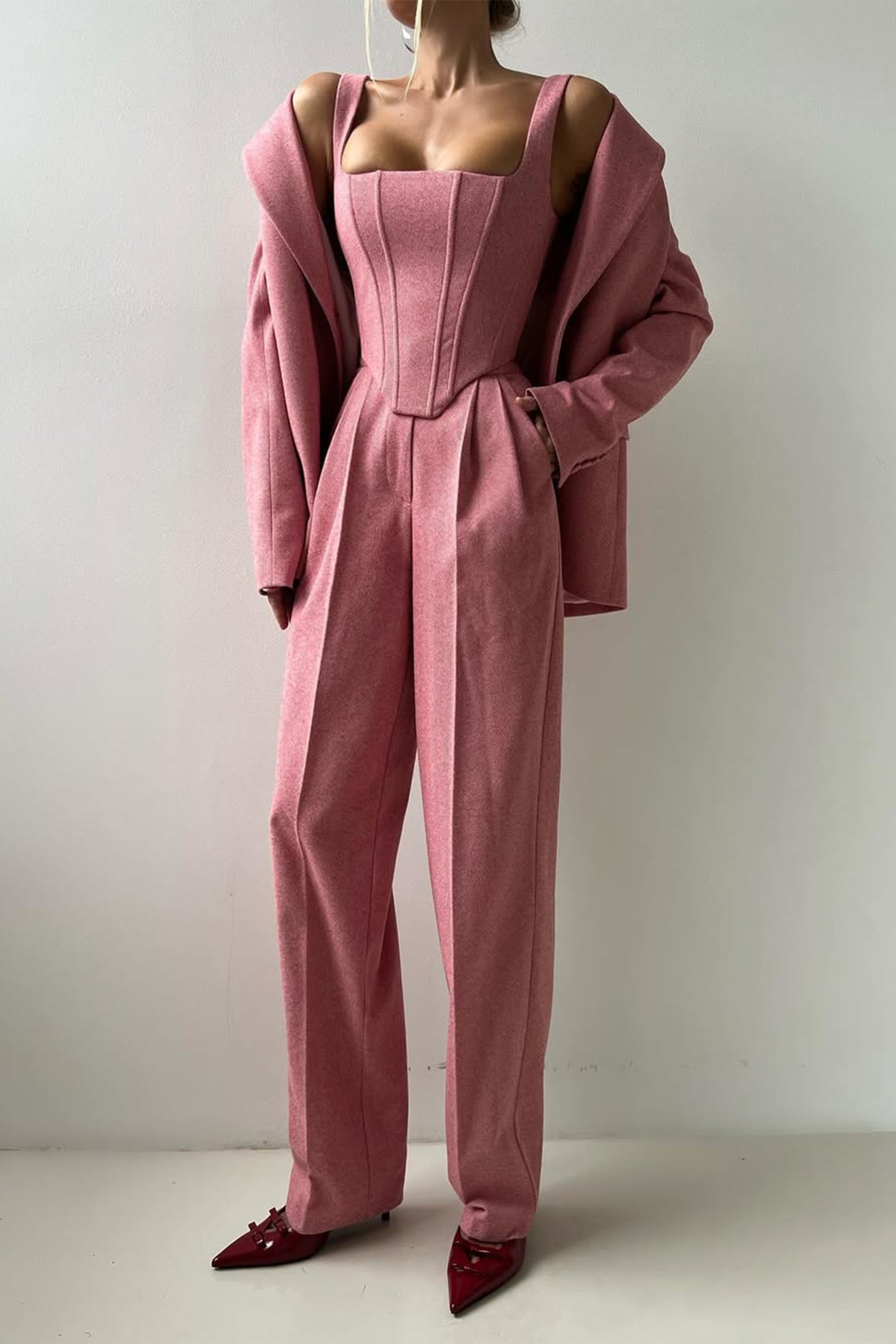 Renata - 3-piece suit with double-breasted blazer