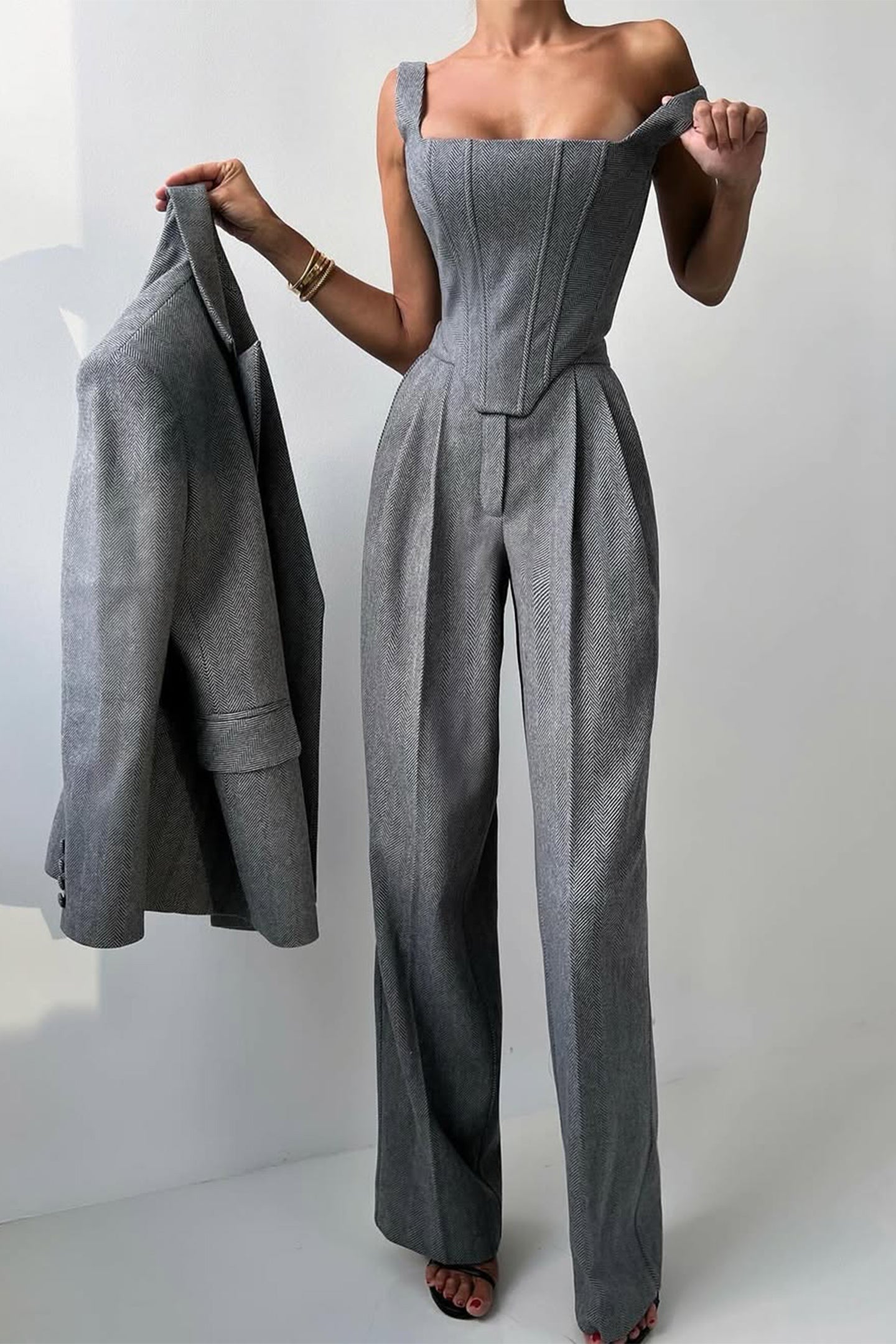 Renata - 3-piece suit with double-breasted blazer