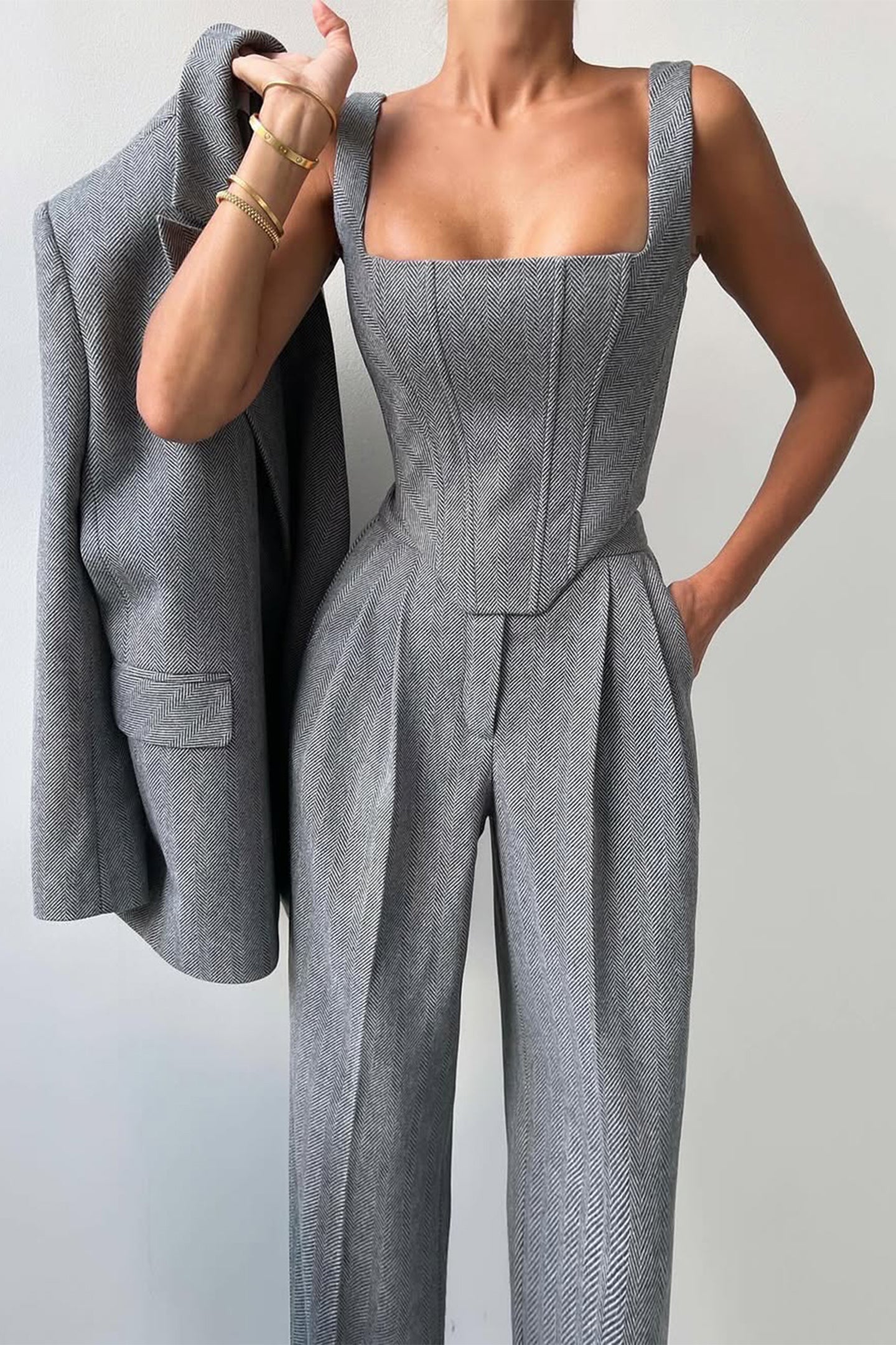 Renata - 3-piece suit with double-breasted blazer