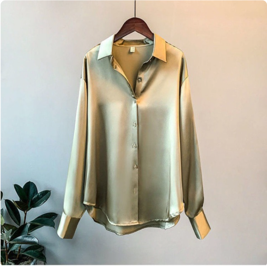 Rynke - Elegant Satin Shirt for Women