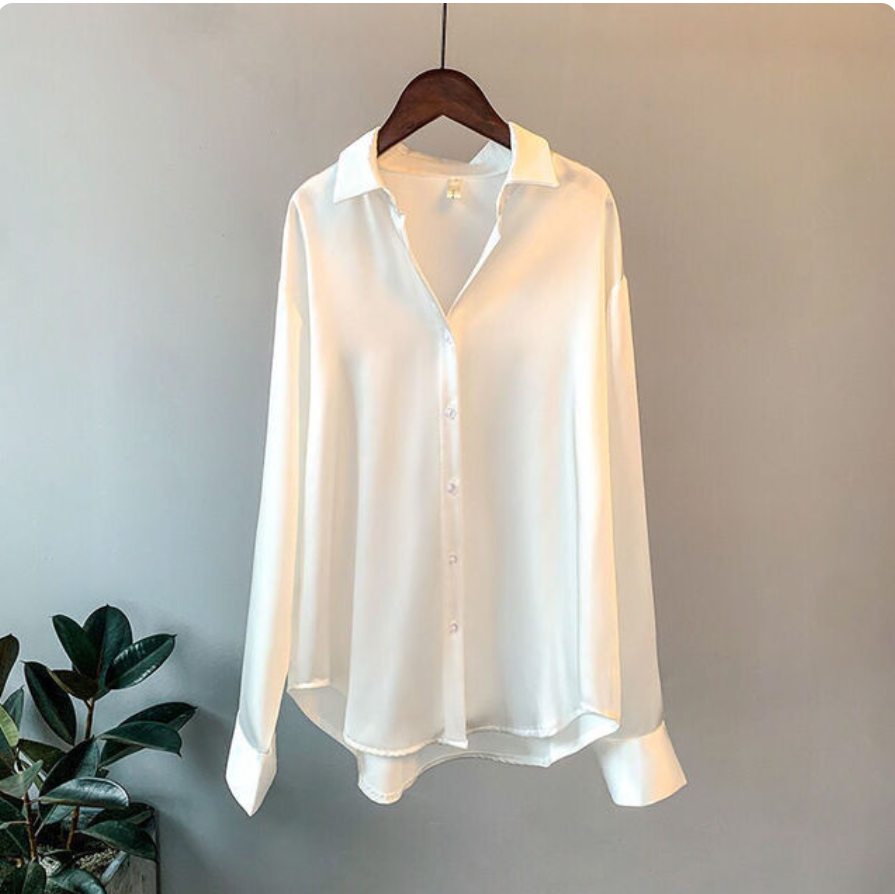 Rynke - Elegant Satin Shirt for Women