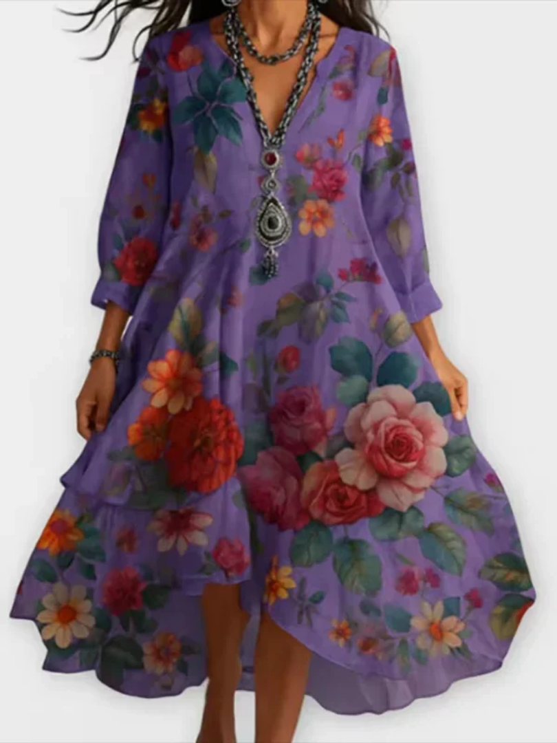Ravina - Elegant and Light Vintage Floral Dress