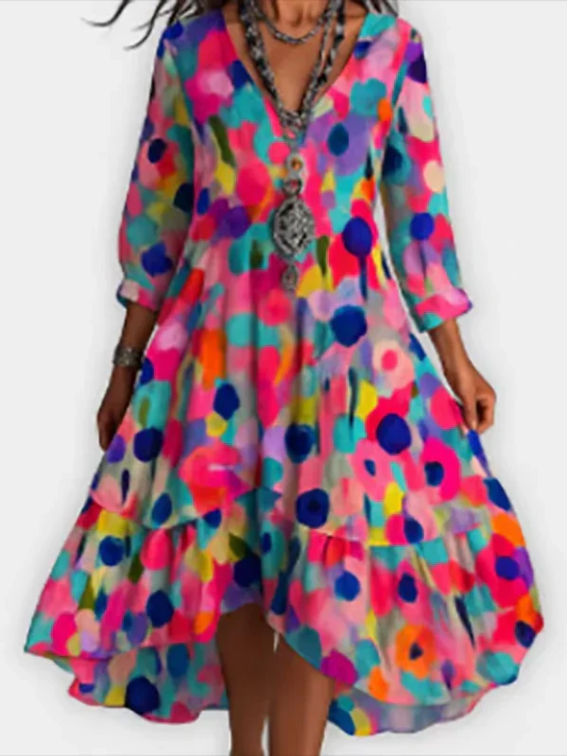 Ravina - Elegant and Light Vintage Floral Dress