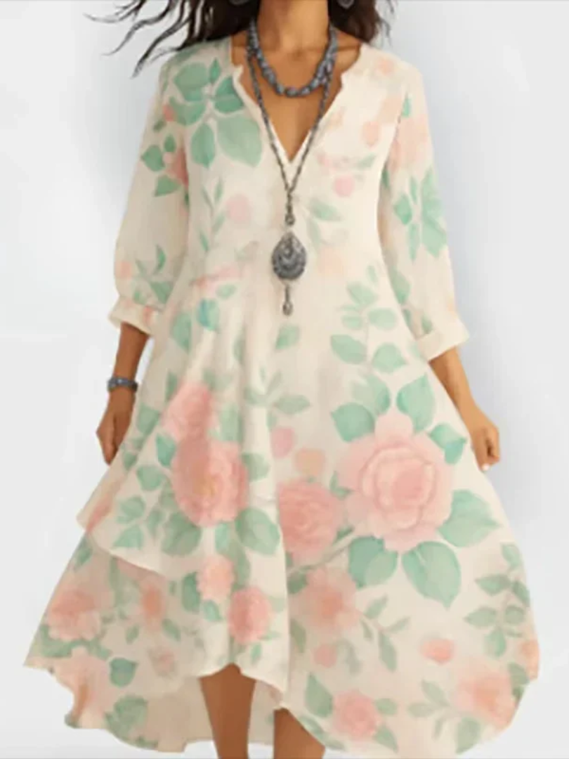 Ravina - Elegant and Light Vintage Floral Dress
